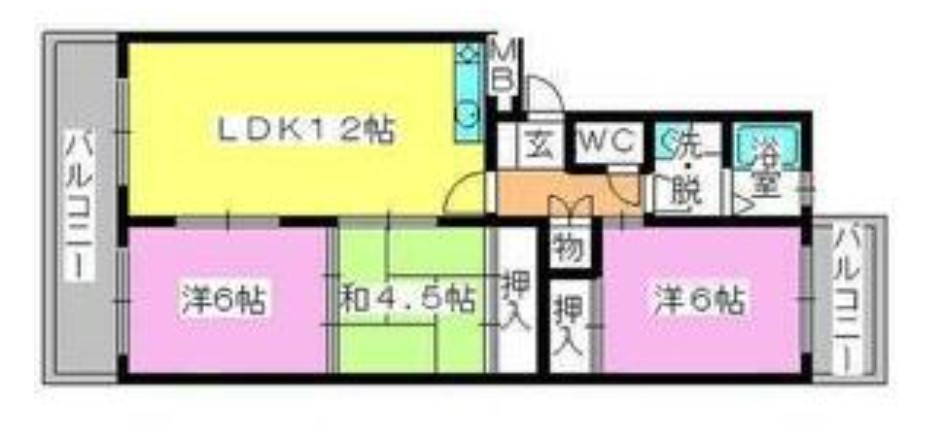 エステート篠栗の間取り