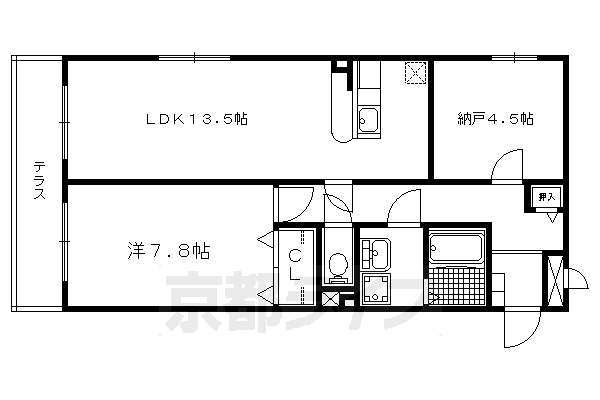 【ガーデンヒル鳴滝の間取り】