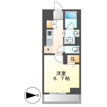 アスピラシオン尾頭橋の間取り