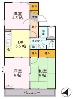 さいたま市見沼区大字小深作のアパートの間取り