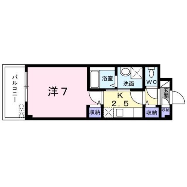 千葉市中央区神明町のマンションの間取り