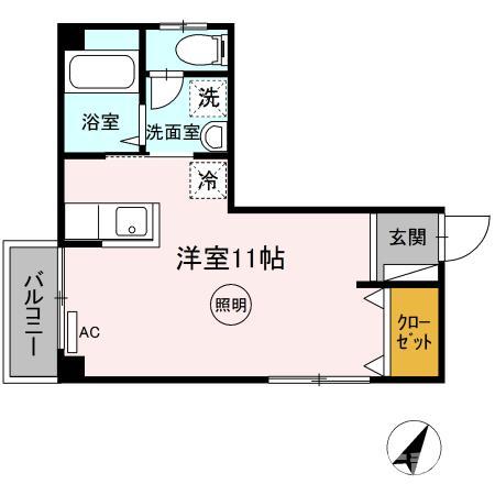 善通寺市善通寺町のマンションの間取り