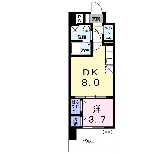 北九州市八幡西区陣原のマンションの間取り