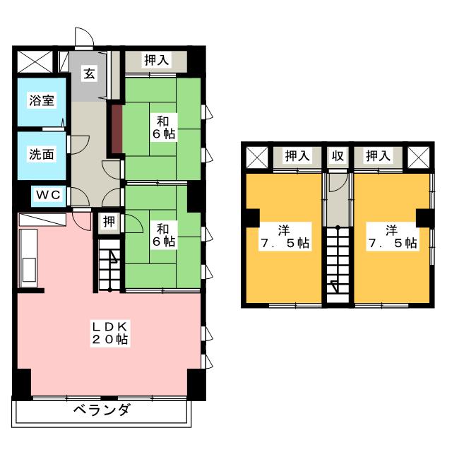 ラフォーレ楠の間取り