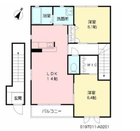 シャーメゾン朽網　A棟の間取り