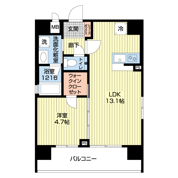 ベラジオレガシー京都河原町IIの間取り