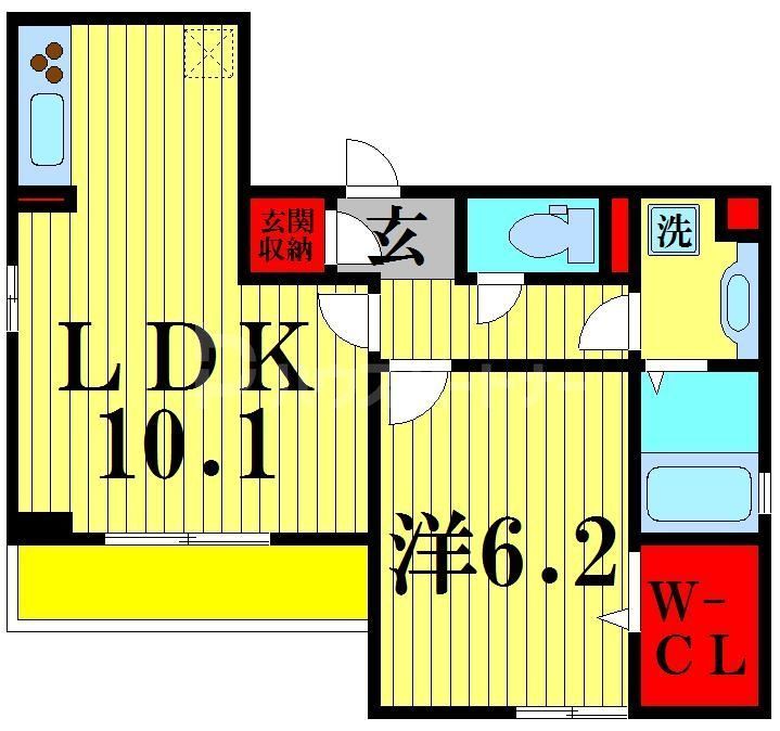 【船橋市本中山のアパートの間取り】