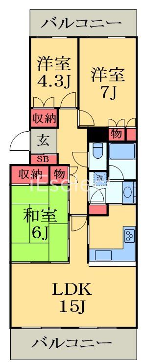 【佐倉市弥勒町のマンションの間取り】