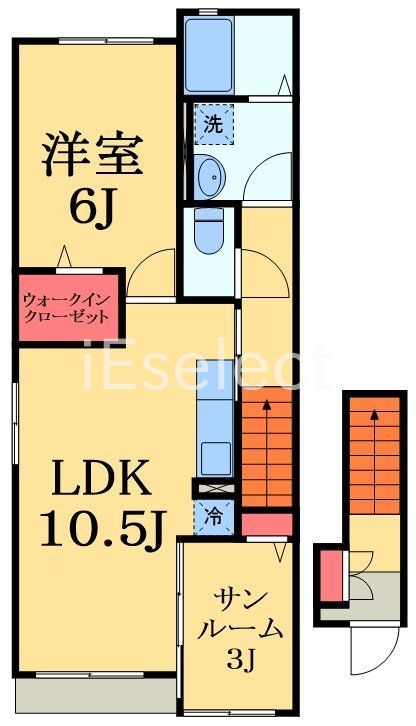 八千代市上高野のアパートの間取り