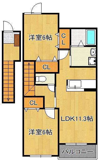 グリーンヒルズ旭Ｄの間取り