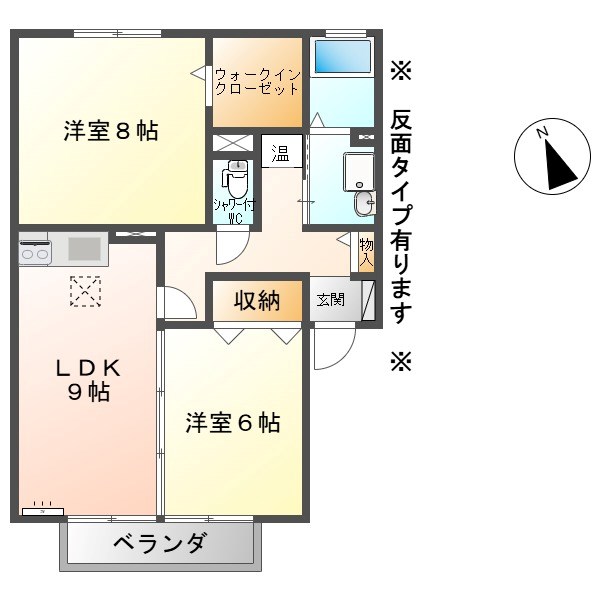 上田市上田のアパートの間取り