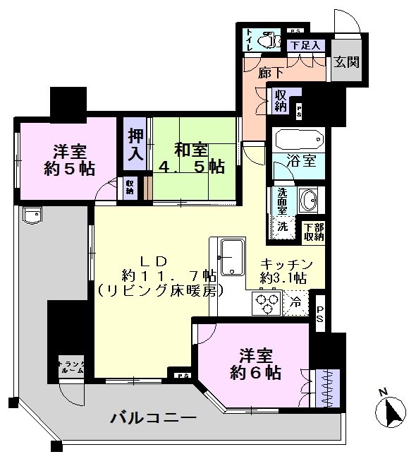 リビオ北松戸の間取り