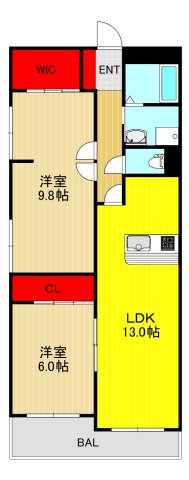 戸田市下戸田のマンションの間取り