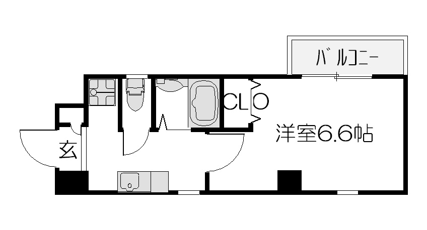 京都市中京区西革堂町のマンションの間取り