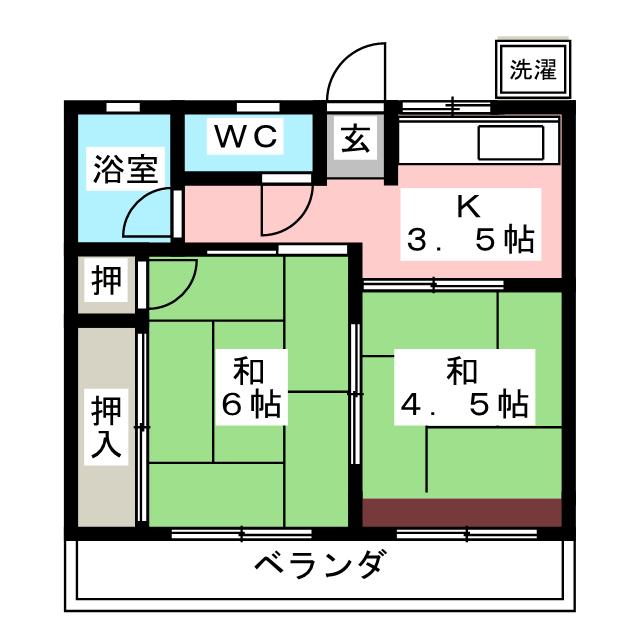 シティハイムアンドウの間取り