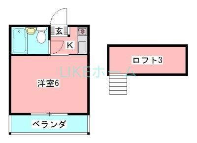 市川市原木のアパートの間取り