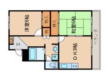 京都市山科区四ノ宮泓のマンションの間取り