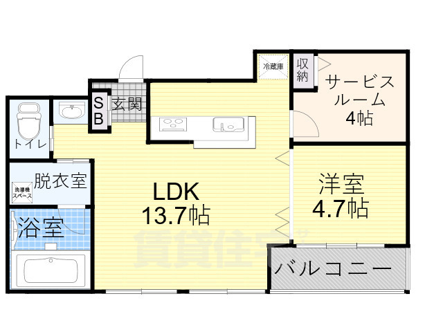 エバーグレース御所南の間取り