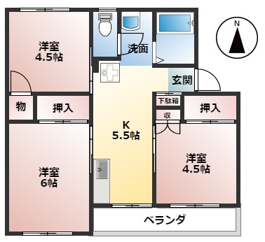 ヴィラナリー安八II2号棟の間取り