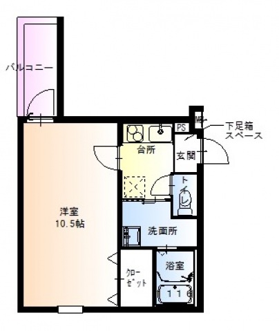 大阪市東住吉区今川のアパートの間取り