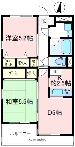 サンロイヤル富士見の間取り