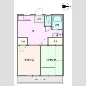 比企郡滑川町大字月輪のアパートの間取り