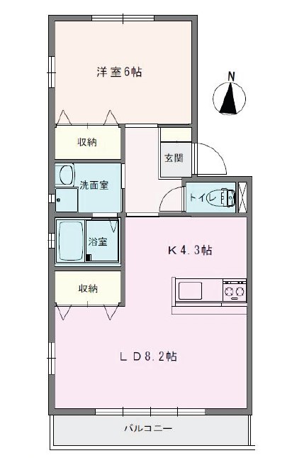 フレンドコーポ　II07の間取り