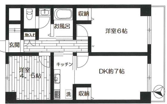 世田谷区世田谷のマンションの間取り