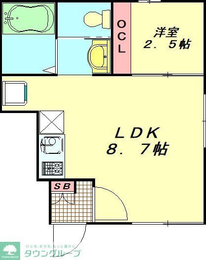 春日部市大枝のアパートの間取り