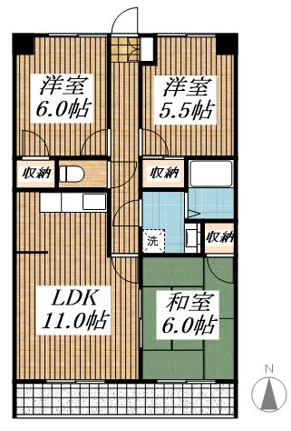 INOVE武蔵砂川の間取り