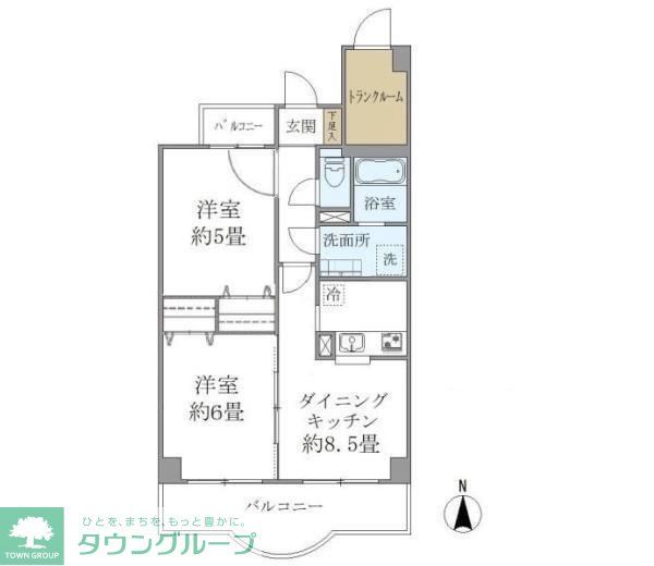 船橋市海神町南のマンションの間取り