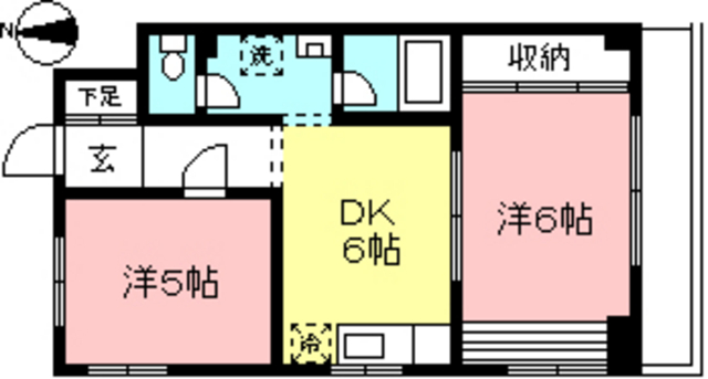 狛江市岩戸北のマンションの間取り