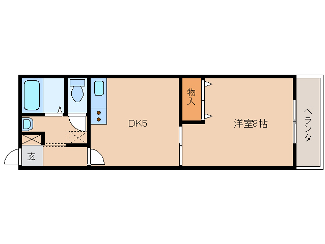 葛城市疋田のアパートの間取り