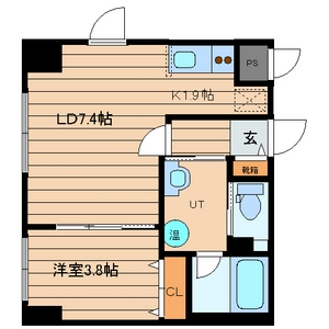 レガート東区役所前A棟の間取り