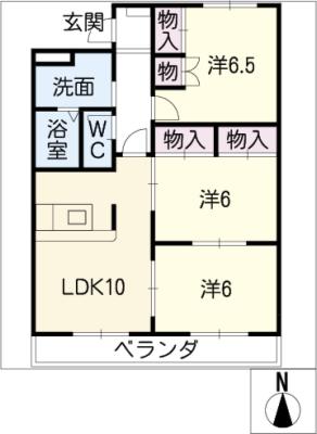 ヴァンヴェール五明Ａの間取り