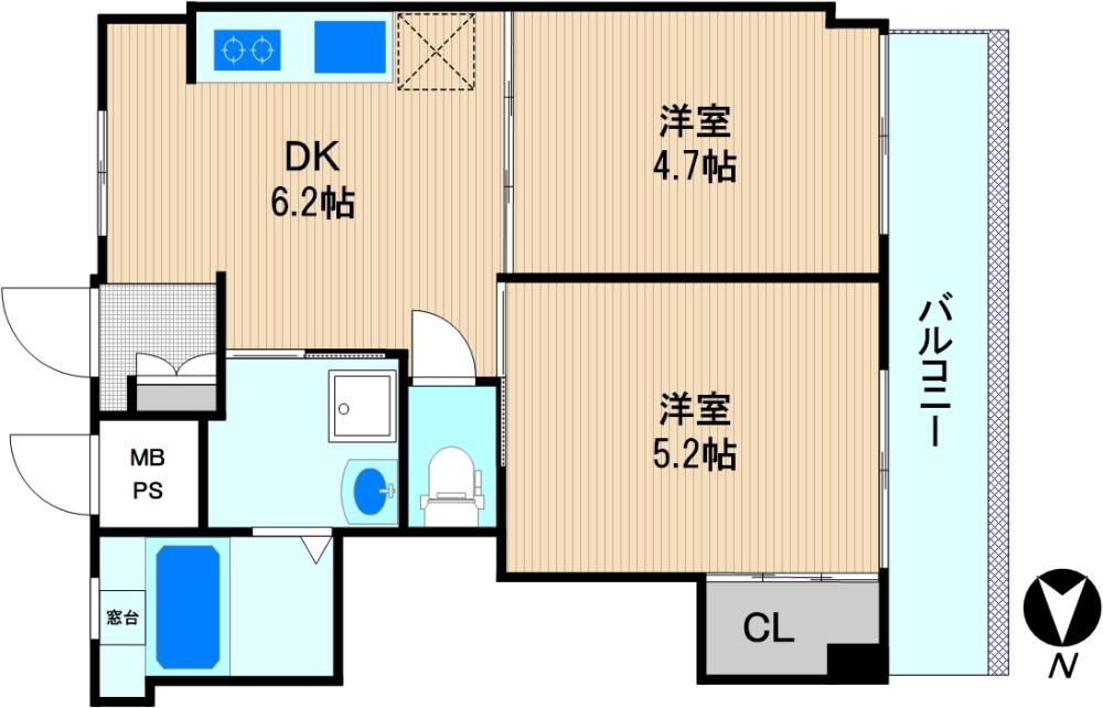 横浜市鶴見区矢向のマンションの間取り