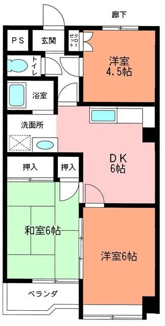 足立区保木間のマンションの間取り