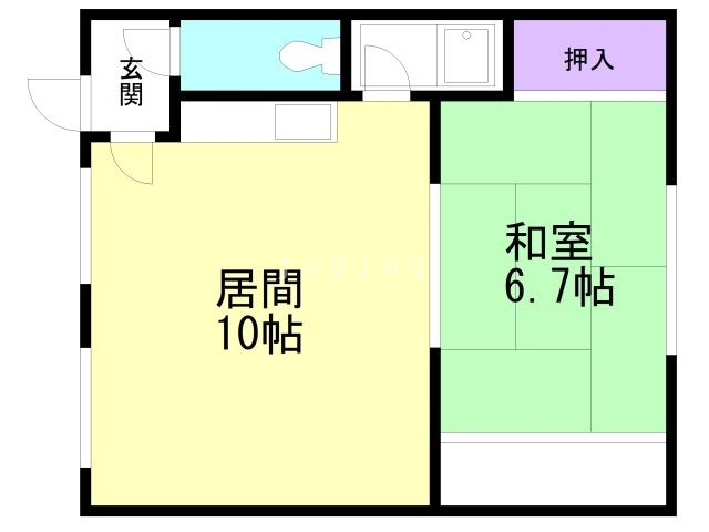 札幌市東区北三十六条東のアパートの間取り