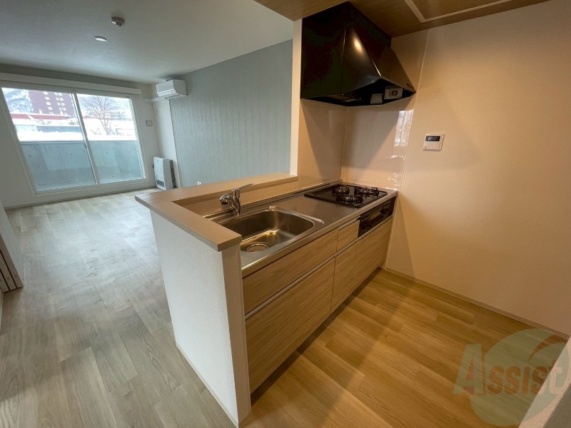 キッチン　清潔感がありお洒落なキッチンになっていました！