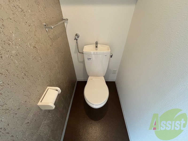 トイレ　トイレです。お洒落なクロスが使われていました！