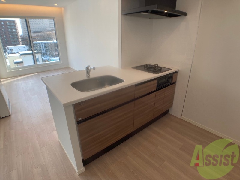 キッチン　清潔感がありお洒落なキッチンになっていました！