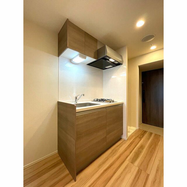 キッチン　コンパクトなキッチンで掃除もラクラク