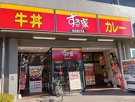 飲食店　すき家（飲食店）まで190m
