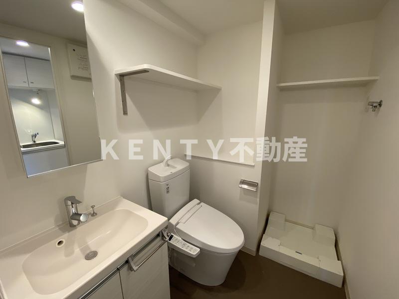 洗面設備　広い洗面スペース