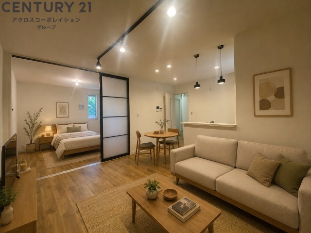 居室・リビング　画像中の家具はAIにより配置加工しているため、付属しません。