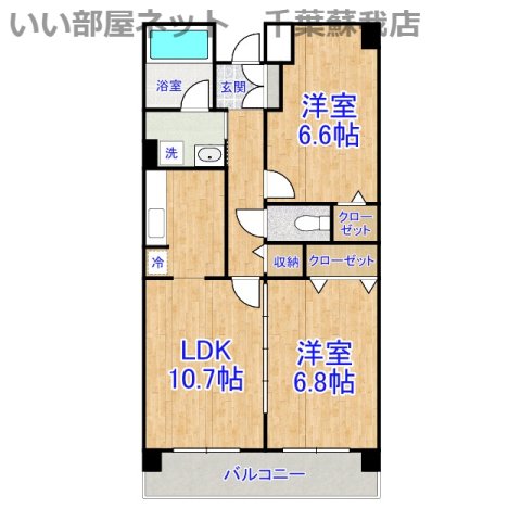 シャトーイノハナの間取り写真