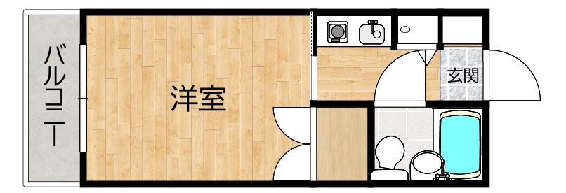 地下鉄七隈線 七隈駅 徒歩7分 7階建 築42年の間取り写真