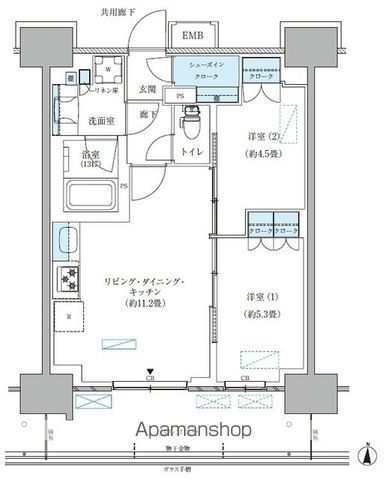 パークアクシス西大島コンフォートスクエアの間取り写真