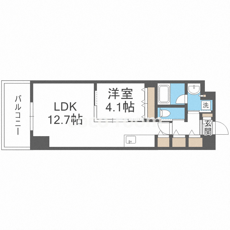 Dimus北浜の間取り写真
