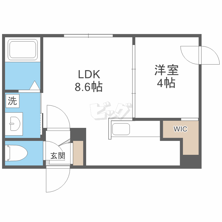 オルセーフラット西町南の間取り写真